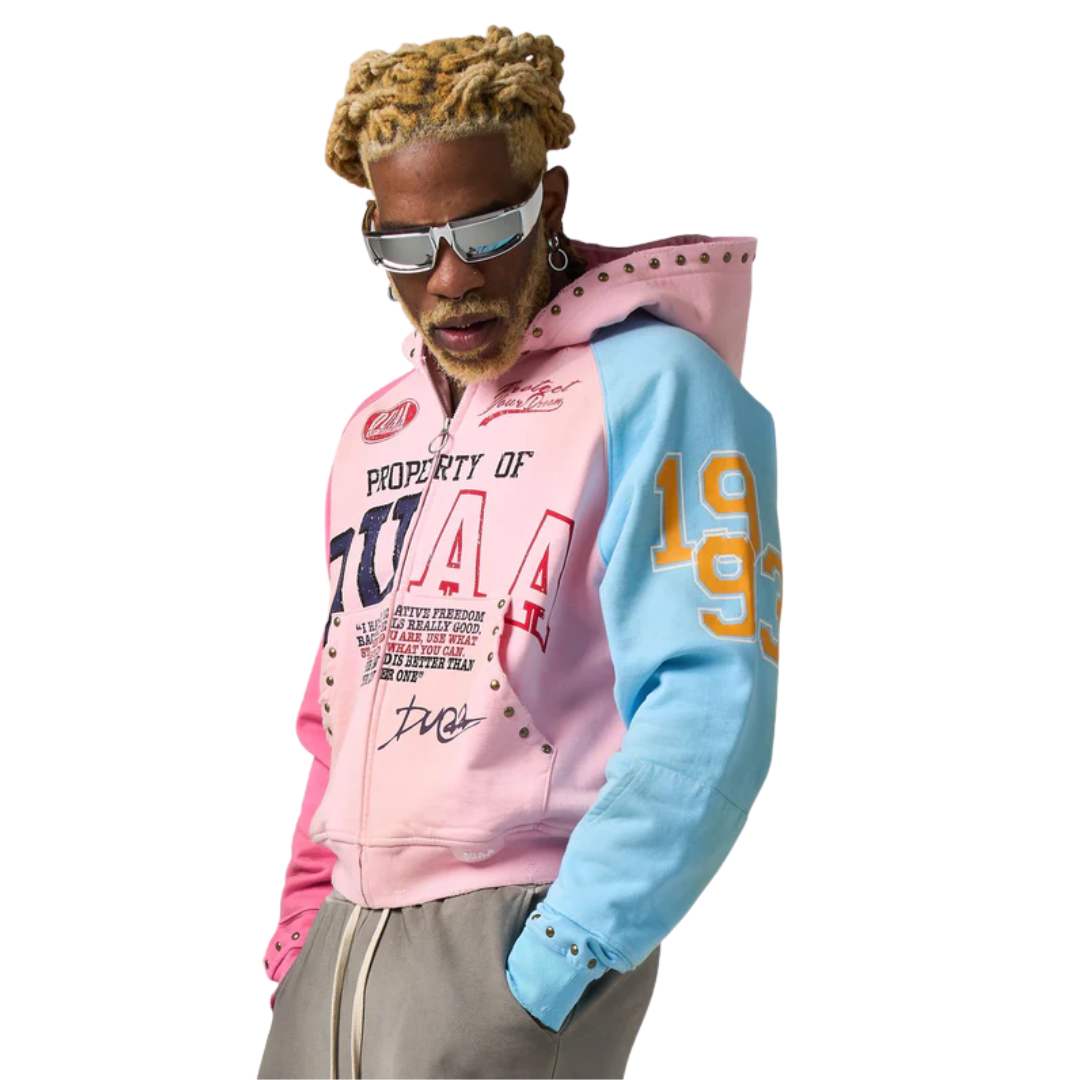 DUAA BABYPINK Baby Pink Ocean Hoodie WASHED